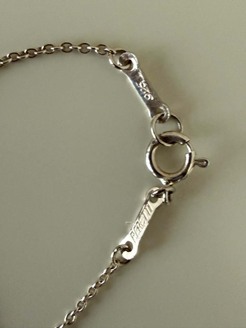 Tiffany & Co. .925 Silver Elsa Peretti Double Teardrop Necklace, PRICE FINAL - Picture 12 of 14